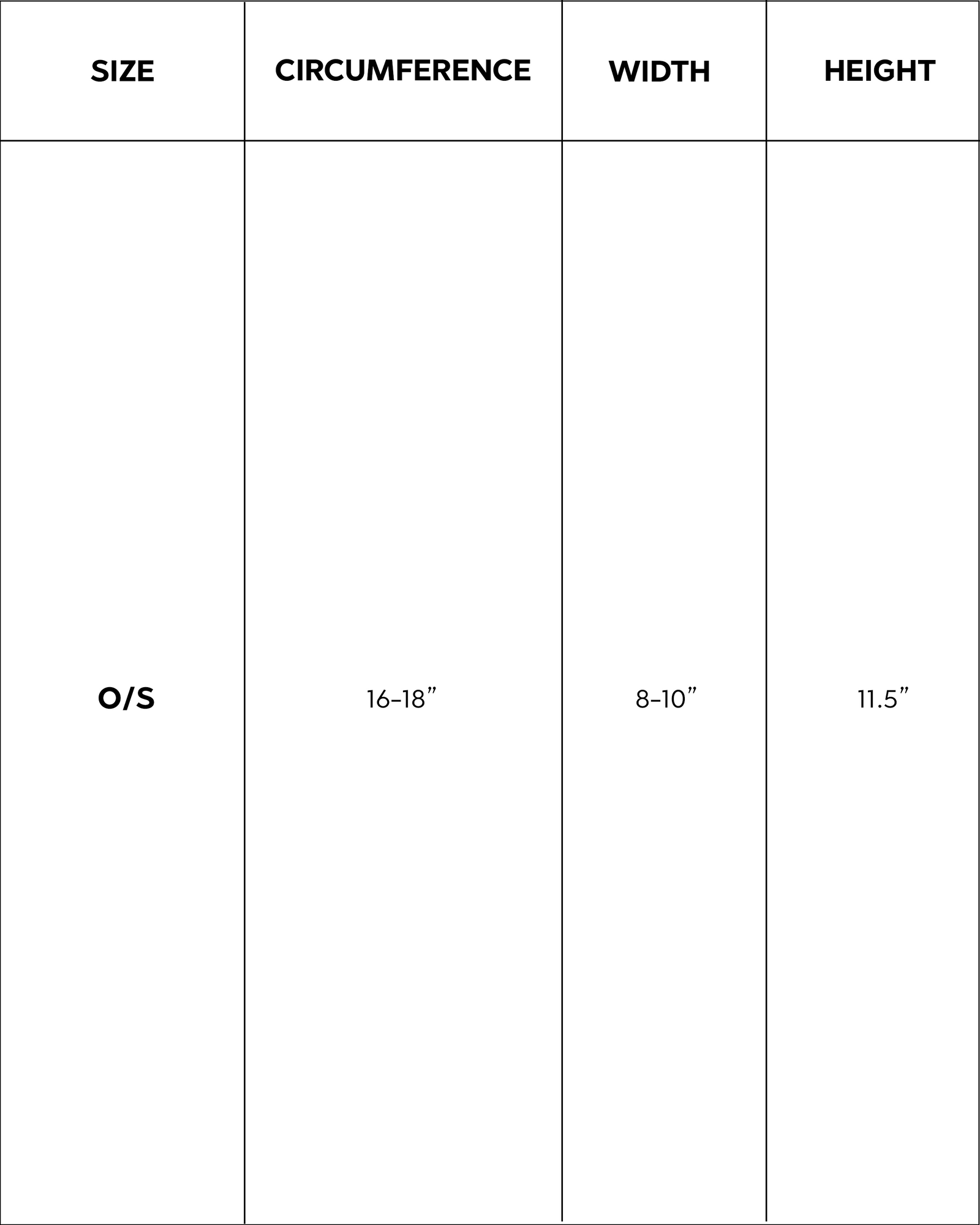 Size guide for FEMME BEANIE